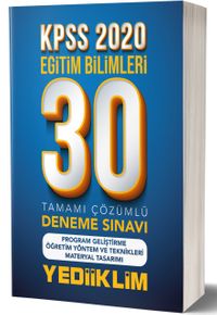 2020 KPSS Eğitim Bilimleri Program Geliştirme-Öyt Tamamı Çözümlü 30 Deneme