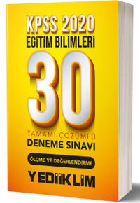 2020 KPSS  Eğitim Bilimleri Ölçme ve Değerlendirme Tamamı Çözümlü 30 Deneme