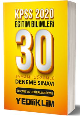 2020 KPSS  Eğitim Bilimleri Ölçme ve Değerlendirme Tamamı Çözümlü 30 Deneme