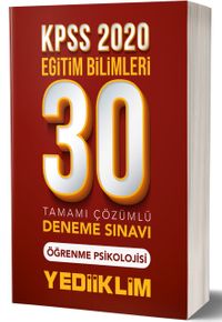 2020 KPSS Eğitim Bilimleri Öğrenme Psikolojisi Tamamı Çözümlü 30 Deneme