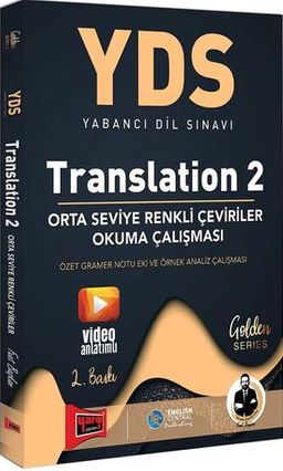 YDS Translation 2 Orta Seviye Renkli Çeviriler Okuma Çalışması