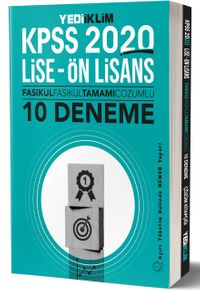 2020 KPSS Lise Önlisans Fasikül Fasikül Tamamı Çözümlü 10 Deneme