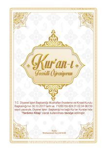 Kur'an’ı Tecvidli  Öğreniyorum - Bilinmeyen Yazar