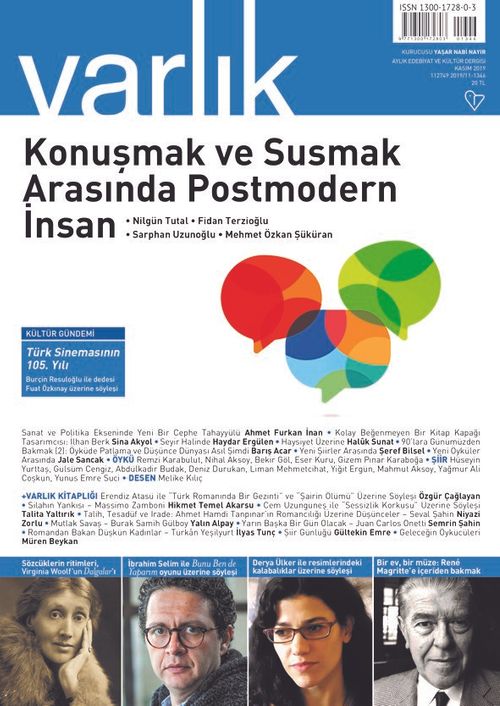 Varlık Aylık Edebiyat ve Kültür Dergisi Kasım 2019