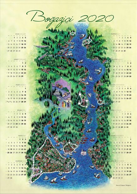 2020 Takvimli Poster - Minyaturler - Nusret Çolpan - Bogazici