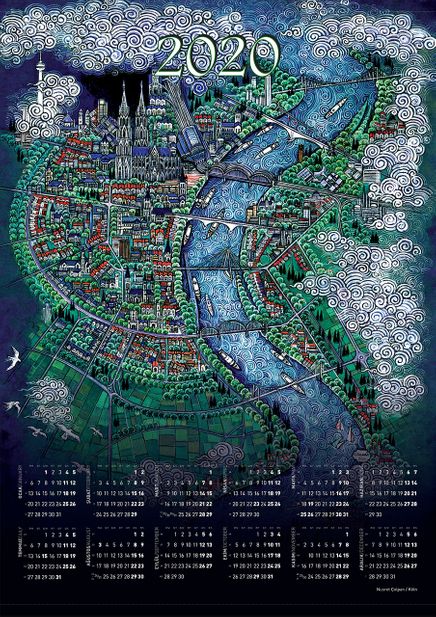 2020 Takvimli Poster - Minyatürler - Nusret Çolpan - Köln