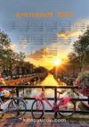 2020 Takvimli Poster - Şehirler - Amsterdam