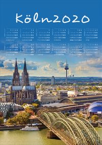 2020 Takvimli Poster - Şehirler - Köln