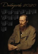 2020 Takvimli Poster - Yazarlar - Dostoyevski