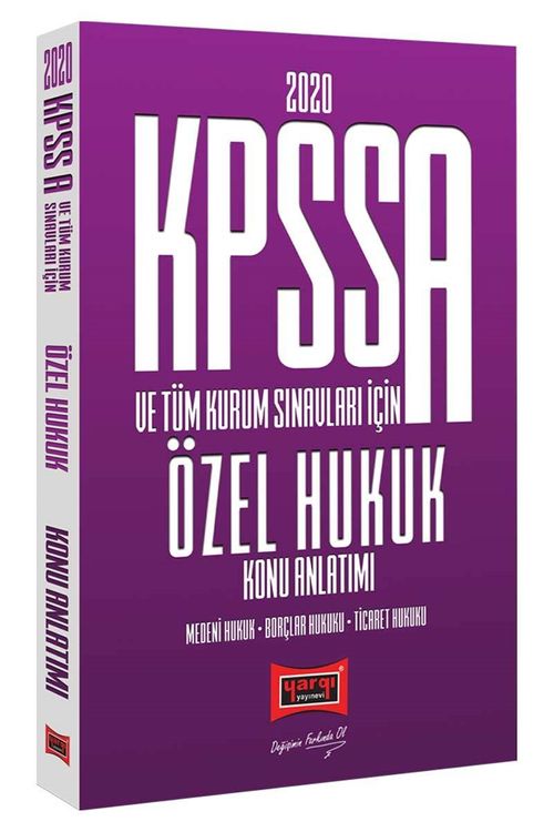 2020 KPSS A Grubu ve Tüm Kurum Sınavları İçin Özel Hukuk Konu Anlatımı