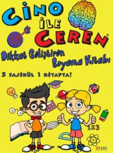 Cino ile Ceren Dikkat Geliştiren Boyama Kitabı (5 Fasikül 1 Kitapta)