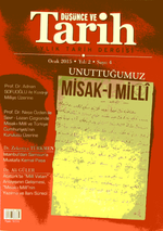 Düşünce ve Tarih Aylık Tarih Dergisi Ocak 2015 Yıl:2 Sayı:4