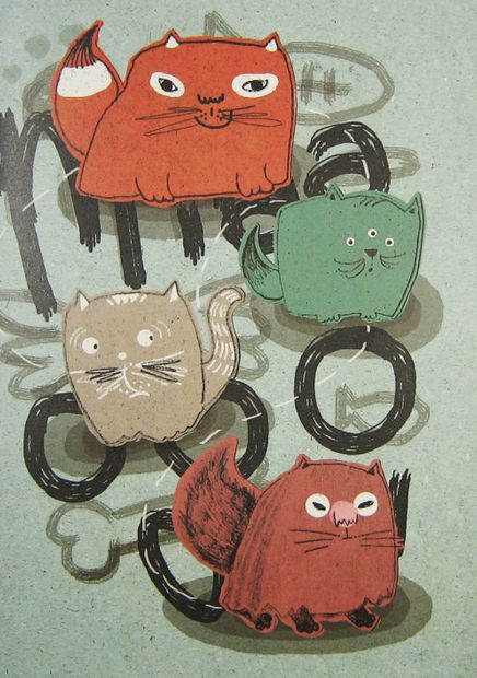 Kediler (El Yapımı Defter-Büyük Boy)