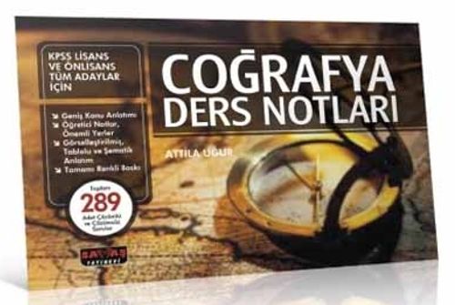 KPSS Lisans ve Önlisans Tüm Adaylar İçin Coğrafya Ders Notları 