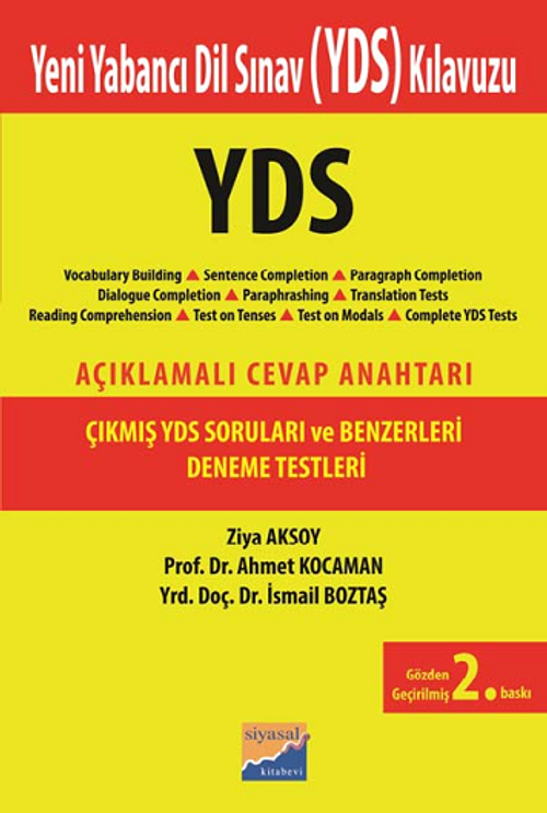 Yeni Yabancı Dil Sınav (YDS) Kılavuzu / Açıklamalı Cevap Anahtarı 