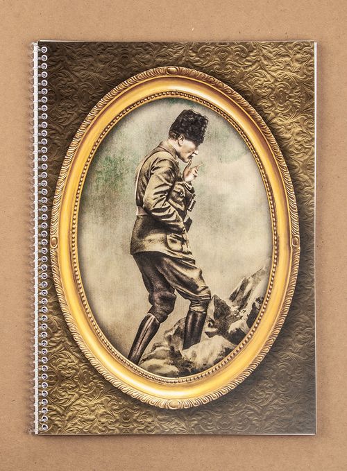 Bookinzi Okul Defteri - 80gr. A4 Spiralli - Atatürk Kocatepe'de 1922