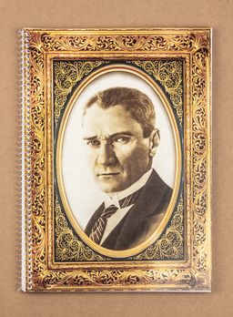 Bookinzi Okul Defteri - 80gr. A4 Spiralli - Atatürk Portre