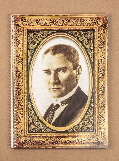 Bookinzi Okul Defteri - 80gr. A4 Spiralli - Atatürk Portre