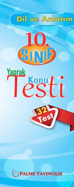 10.Sınıf Dil ve Anlatım Yaprak Konu Testi (32 Test)