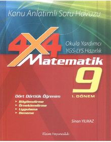9. Sınıf 4x4 Matematik 1. Dönem Konu Anlatımlı Soru Havuzu