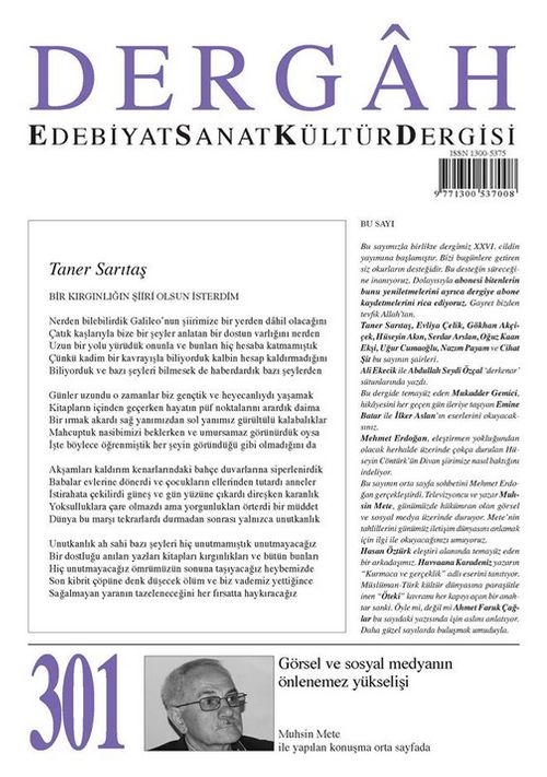 Dergah Edebiyat Sanat Kültür Dergisi Sayı:301 Mart 2015