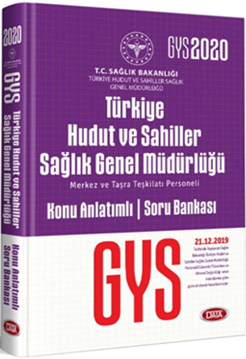 2020 GYS Türkiye Hudut Ve Sahiller Sağlık Genel Müdürlüğü Merkez ve Taşra Teşkilatı Konu Anlatımlı Soru Bankası