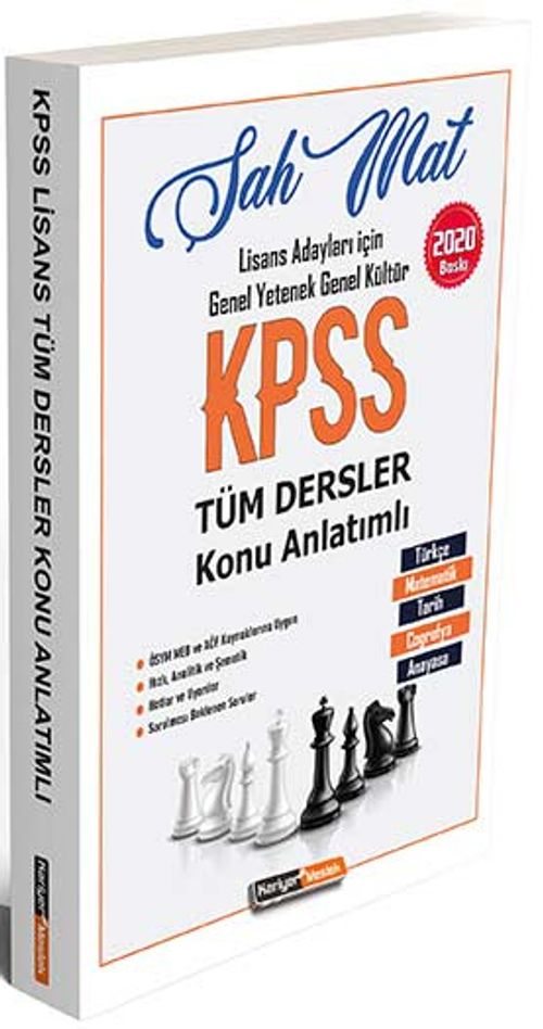 2020 KPSS Şah Mat Genel Yetenek Genel Kültür Tüm Dersler Konu Anlatımlı