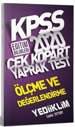 2020 KPSS Eğitim Bilimleri Ölçme Ve Değerlendirme Çek Kopart Yaprak Test