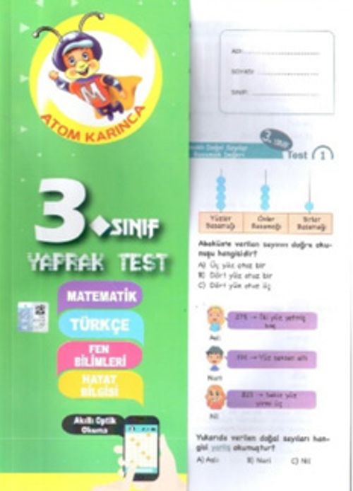 Atom Karınca 3. Sınıf Yaprak Test