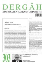 Dergah Edebiyat Sanat Kültür Dergisi Sayı:303 Mayıs 2015