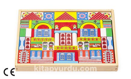 Montessori Ahşap Zeka Oyunları / w-Colorful Townhouses