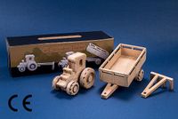 Montessori Ahşap Zeka Oyunları / w-Excavation Tractor