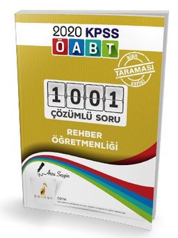 2020 KPSS ÖABT Rehber Öğretmenliği Alan Taraması Serisi 1001 Çözümlü Soru