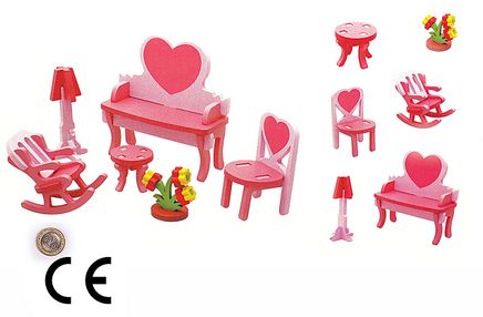 Montessori Ahşap Zeka Oyunları /w-My Home 3D Dressing Table