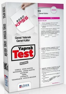 2020 KPSS Genel Yetenek Genel Kültür Yaprak Test