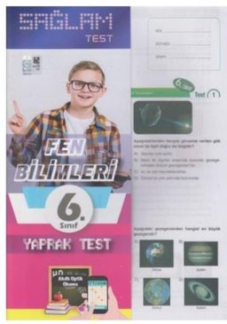 6. Sınıf Fen Bilimleri Sağlam Yaprak Test (Poşetli)