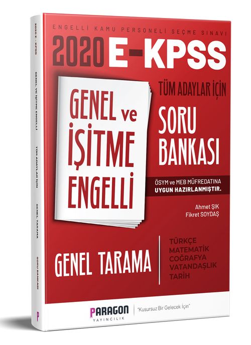 2020 EKPSS Genel ve İşitme Engelli Tüm Adaylar İçin Genel Tarama Soru Bankası 