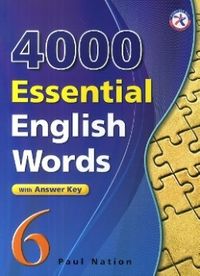 4000 Essential English Words 6 with Answer Key-İngilizce’de 4000 Temel Kelime