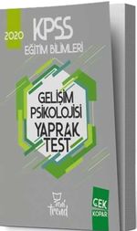 2020 KPSS Eğitim Bilimleri Gelişim Psikolojisi Yaprak Test 