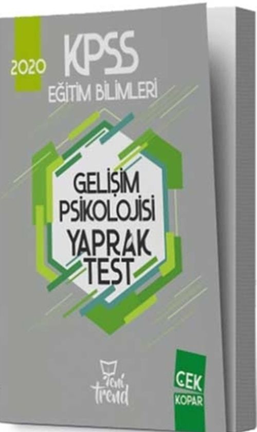 2020 KPSS Eğitim Bilimleri Gelişim Psikolojisi Yaprak Test 