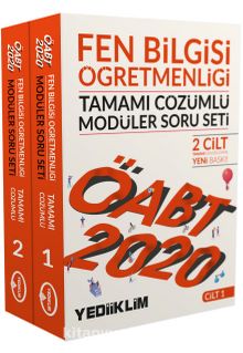 2020 KPSS ÖABT Fen Bilgisi Öğretmenliği Tamamı Çözümlü Modüler Soru Seti (2 Cilt) - Kolektif