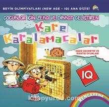 Çocuklar İçin Zeka ve Dikkat Geliştiren Kare Karalamacalar - Bahar Çelik