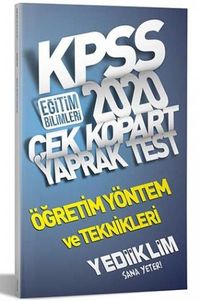 2020 KPSS Eğitim Bilimleri Öğretim Yöntem ve Teknikleri Çek Kopart Yaprak Test