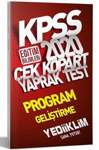 2020 KPSS Eğitim Bilimleri Program Geliştirme Çek Kopart Yaprak Test