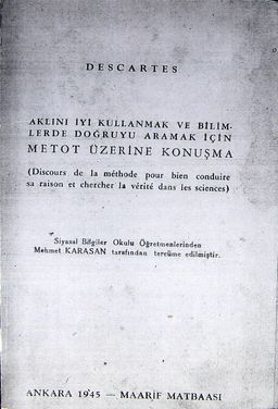 Aklını İyi Kullanmak ve Bilimlerde Doğruyu Aramak İçin Metot Üzerine Konuşma (1-E-32)