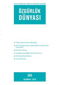 Özgürlük Dünyası / Aylık Sosyalist Teori ve Politika Dergisi / Haziran 2015 Sayı:265