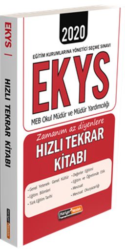 2020 MEB EKYS Okul Müdür ve Müdür Yardımcılığı Zamanım Az Diyenlere Hızlı Tekrar Kitabı