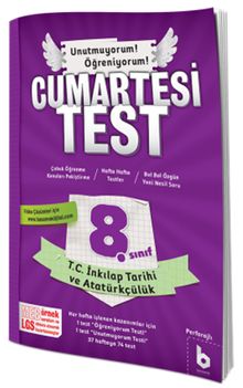 8. Sınıf CumartesiTest T. C İnkılap Tarihi ve Atatürkçülük 
