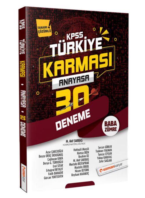 2020 KPSS Anayasa 30 Deneme Türkiye Karması (Tamamı Çözümlü)