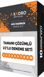 Adli Hakimlik 10'lu Deneme Tamamı Çözümlü 10 Deneme Seti